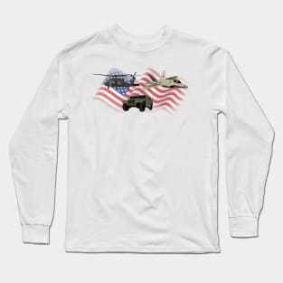 American Military HUMVEE UH-60 F22 Long Sleeve T-Shirt